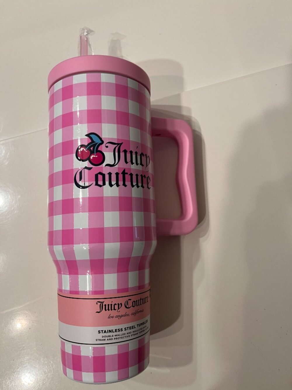 Juicy Couture Pink 40 oz Travel Tumbler Cup (RARE - NEW)